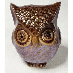 Brown Owl Ceramic Decorative Figurine Cottagecore